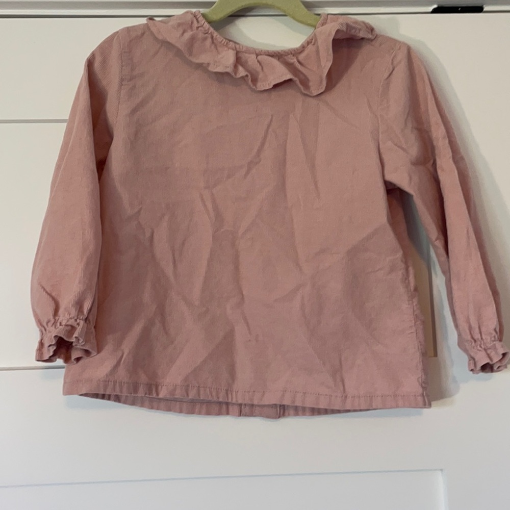 Super sweet Zara kids corduroy pink shirt - sz 4-5
